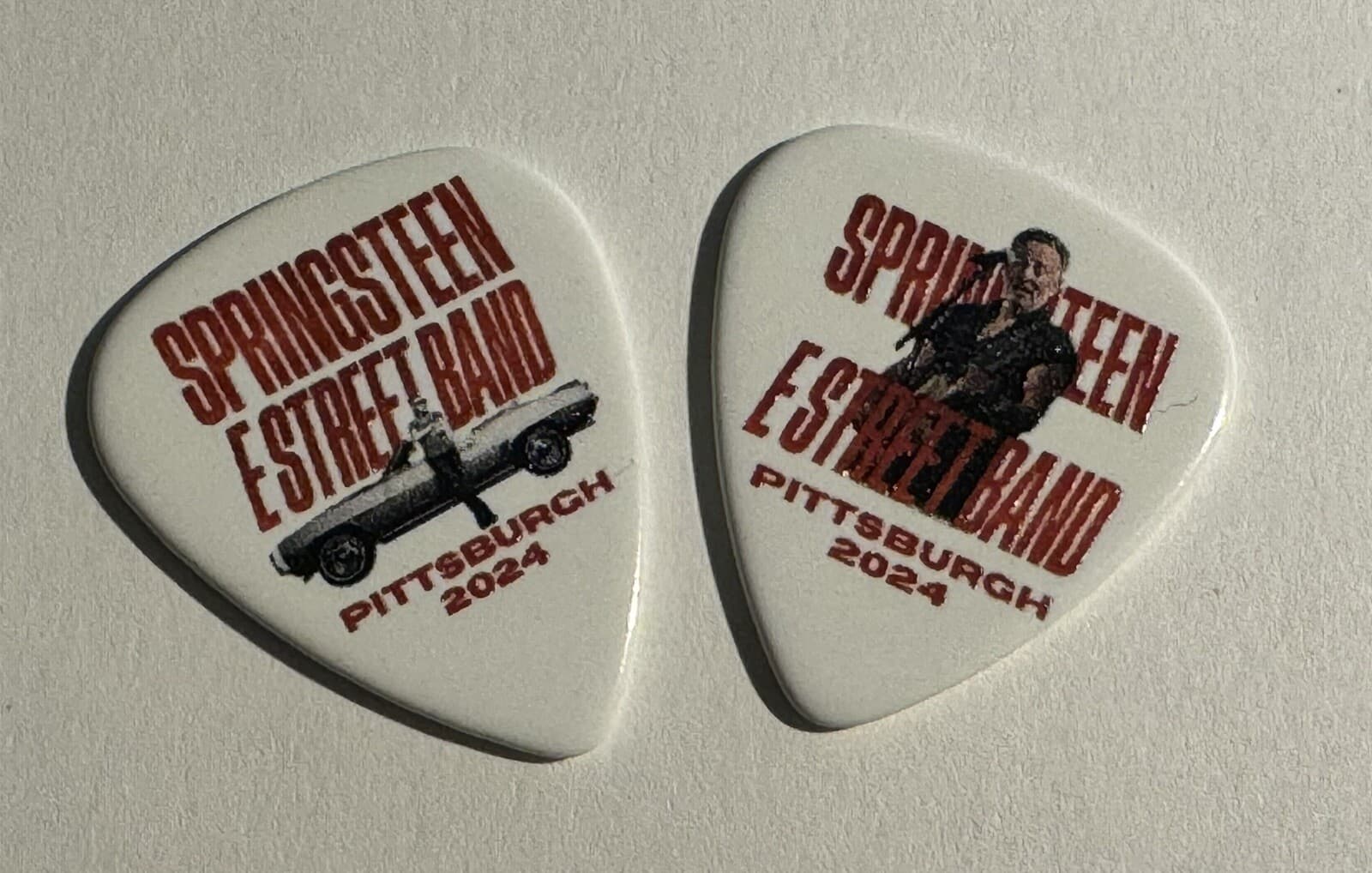 Bruce Springsteen 2024 Tour - Pittsburgh Guitar Pick - WITH display stand