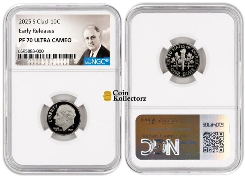2025 S Roosevelt Dime Clad 10C NGC PF70 Ultra Cameo Early Releases