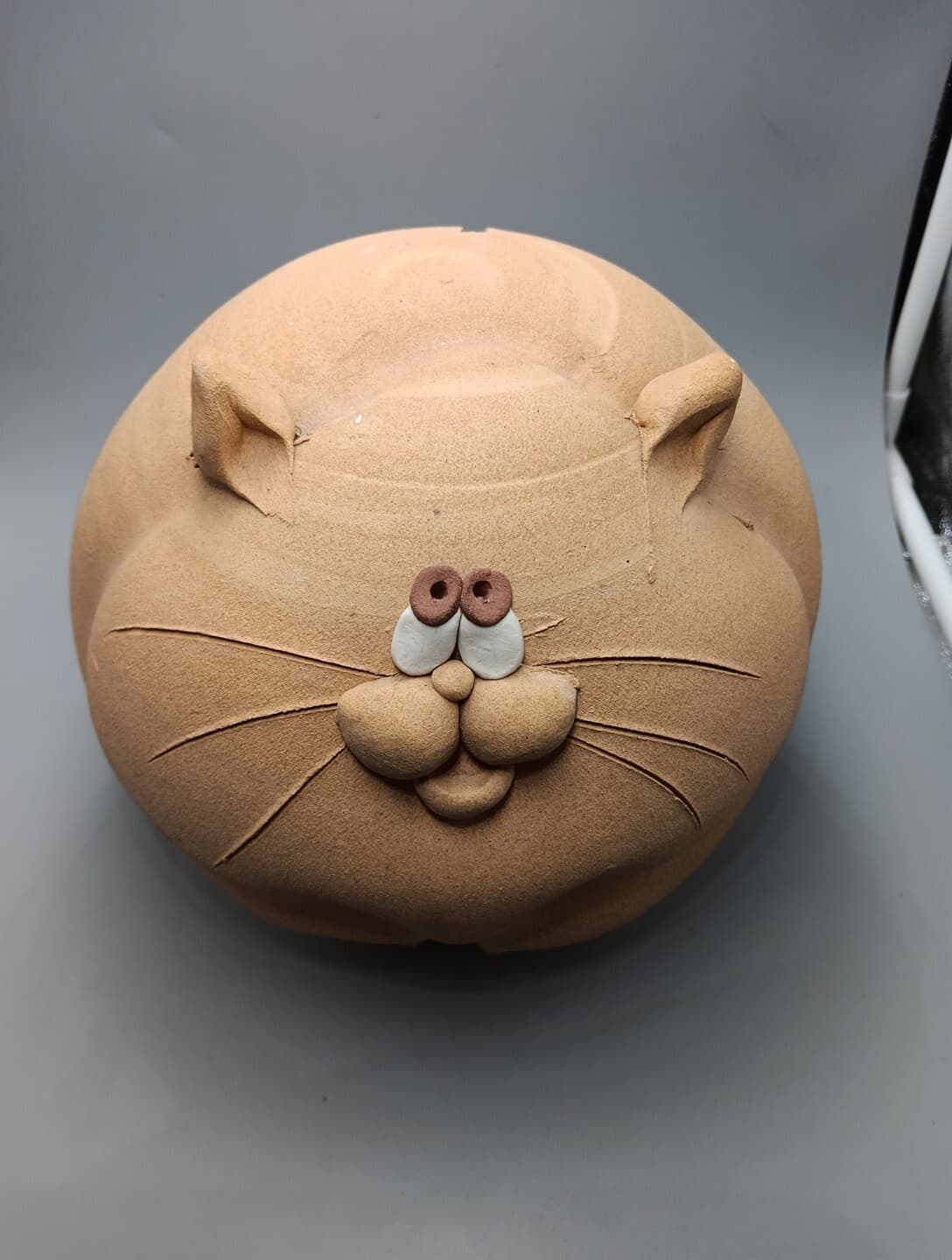 Vintage Fat Cat 70’s Piggy Bank Harting Studio Art Style 8" Square
