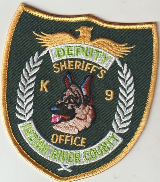 Indian River County Sheriff K-9 obsolete patch ship from Australia