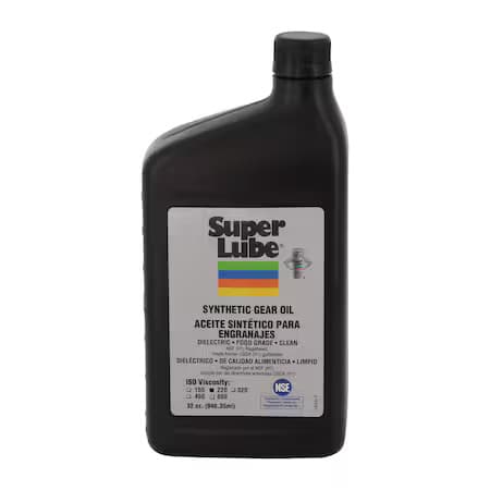 Super Lube 54200 1 Qt. Gear Oil Bottle, 220 Iso Viscosity, 90 Sae, Translucent