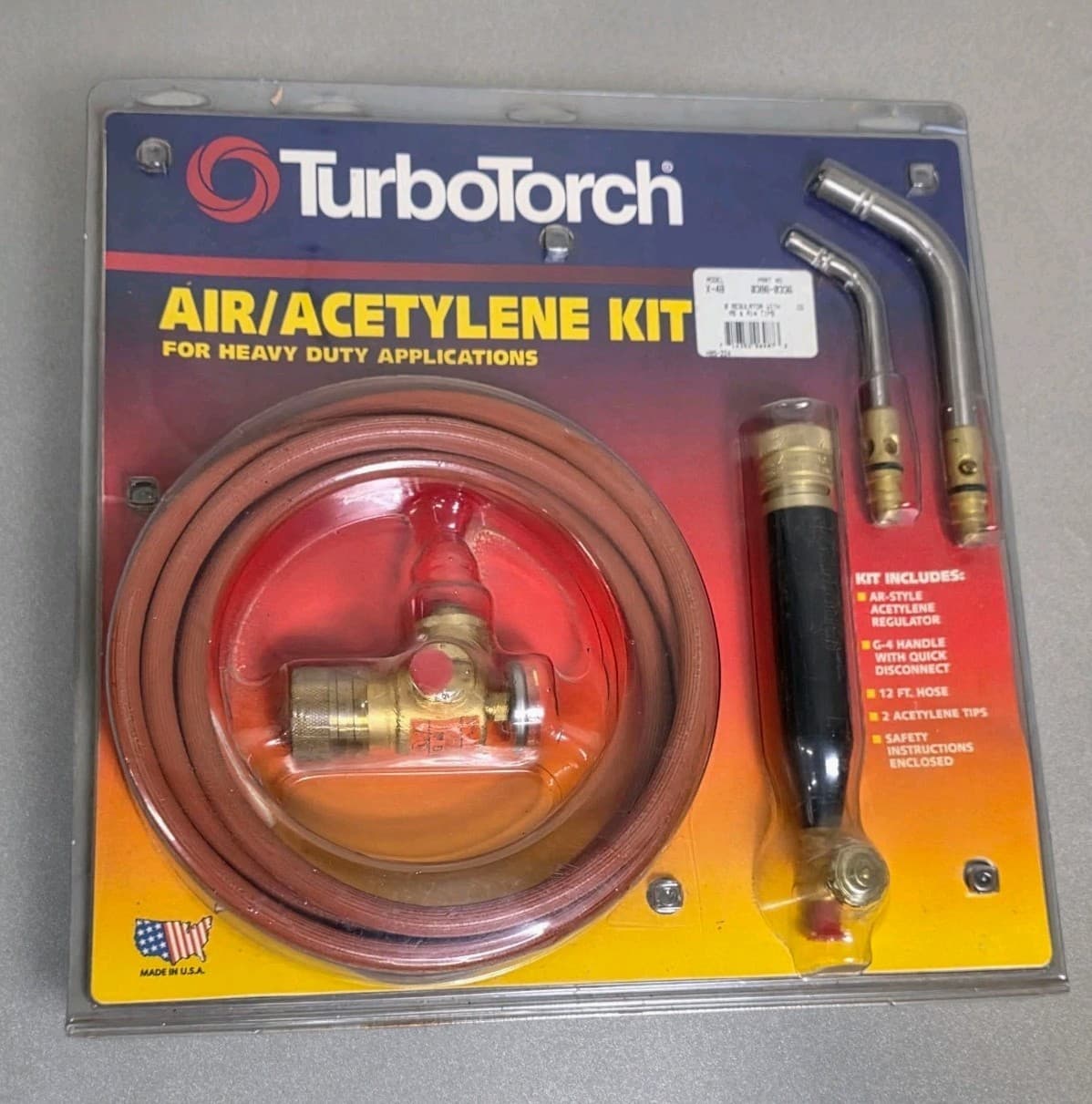 TurboTorch Extreme X-4B Torch Kit 3.5" Air Acetylene New 0386-0336