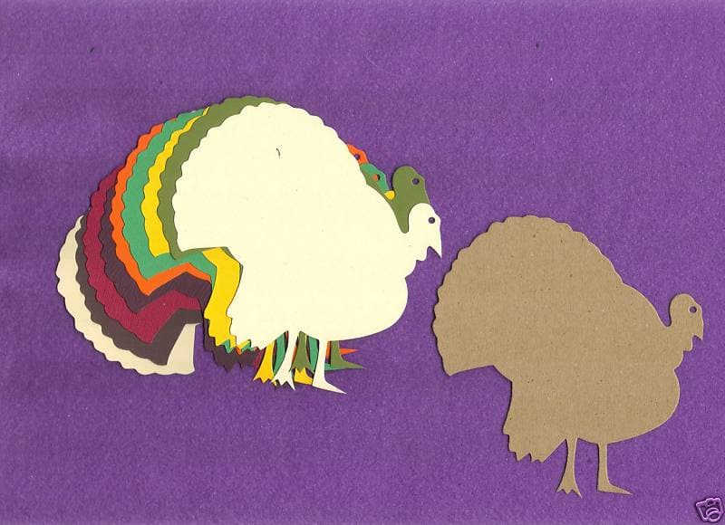 TURKEY 1 die cuts scrapbook cards