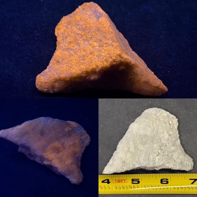 RARE TRIBOLUMINESCENT/FLUORESCENT MANGANOCUMMINGTONITE : BALMAT,NEW YORK