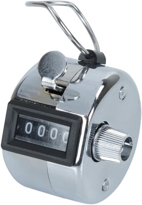 COSCO Metal Handheld Tally Counter, 4-Digit Number Count, Pitch Counter for...