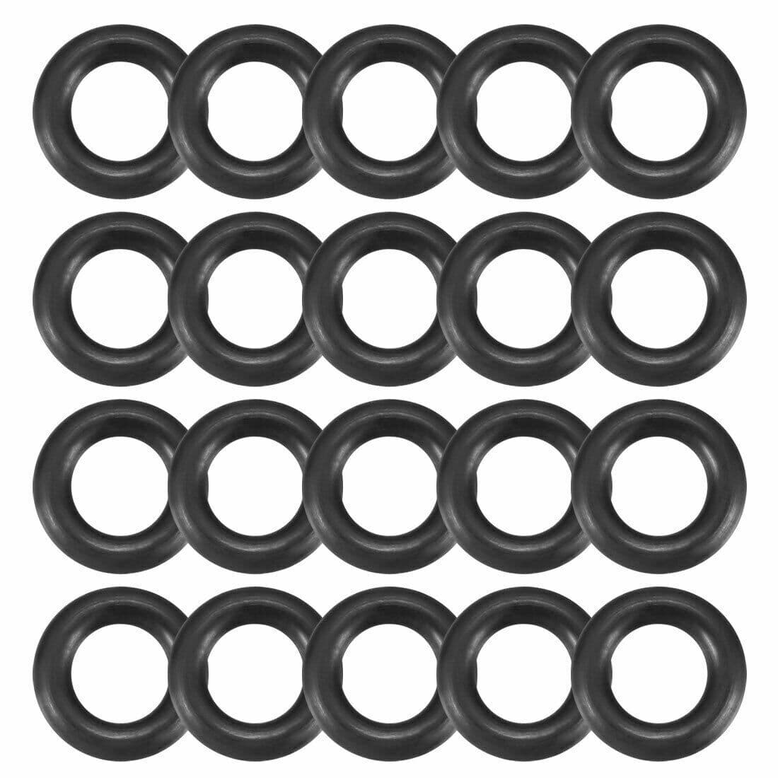 20pcs Black Nitrile Butadiene Rubber NBR O-Ring 6mm Inner Dia 2.5mm Width ✦KD
