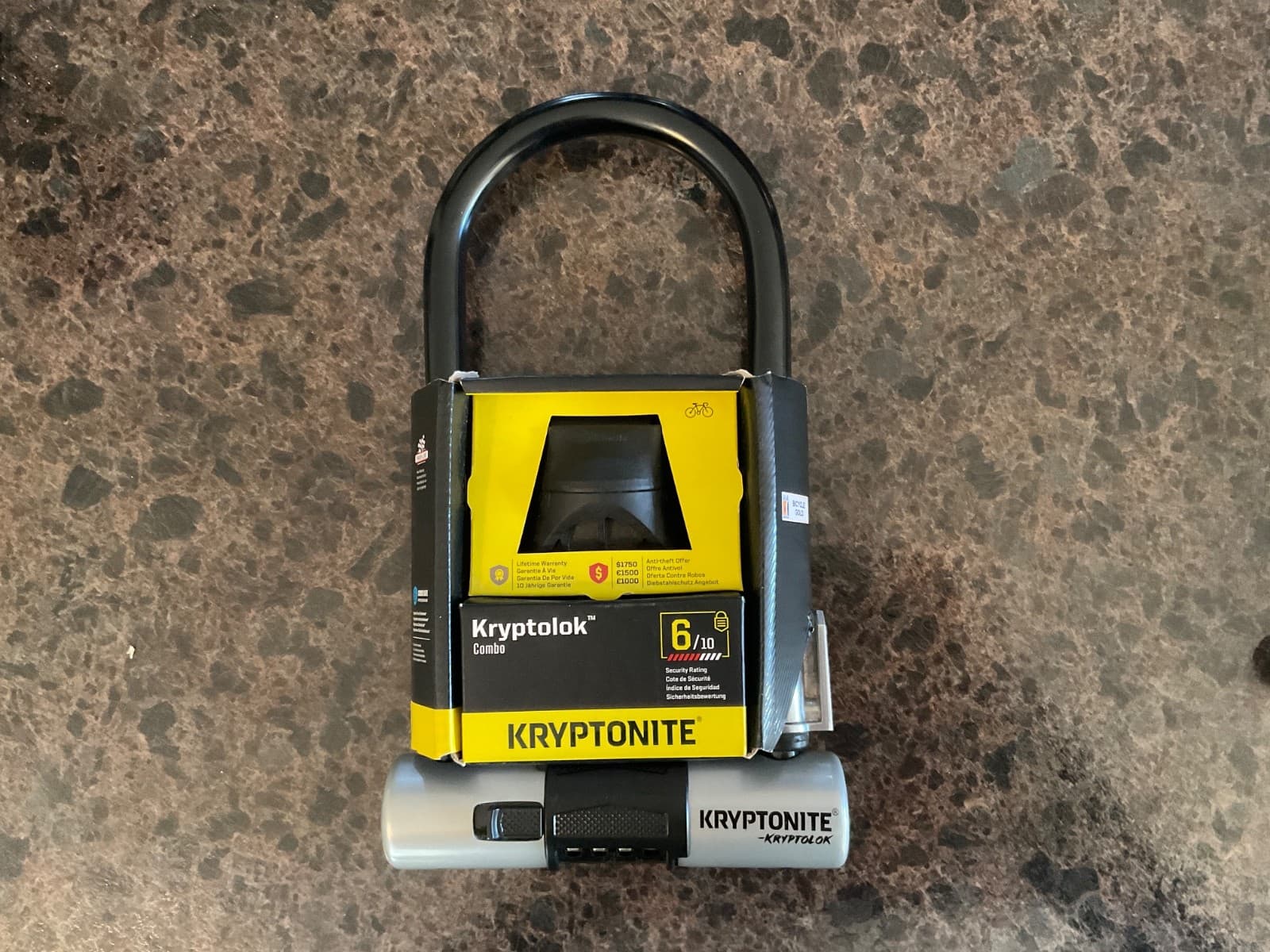 Kryptonite KryptoLok U-Lock - 4 x 9", 4-Digit Combination, Black