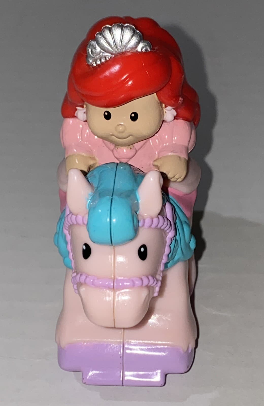 FISHER PRICE Little People Disney Princess Ariel On Pink Klip Klop Horse