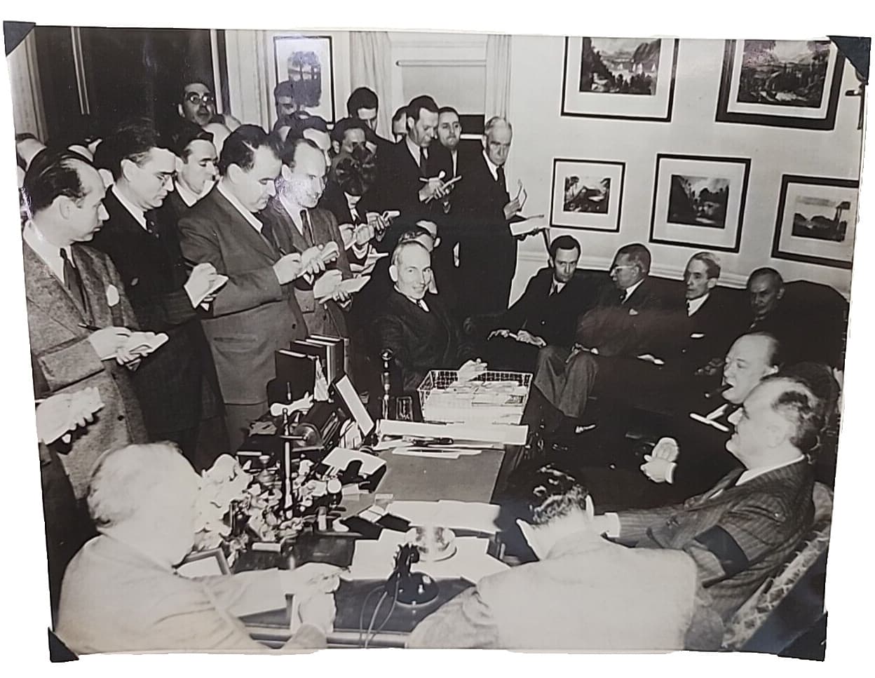 International News Photo Dec 1941 Roosevelt, Churchill Press Conferance RRP619