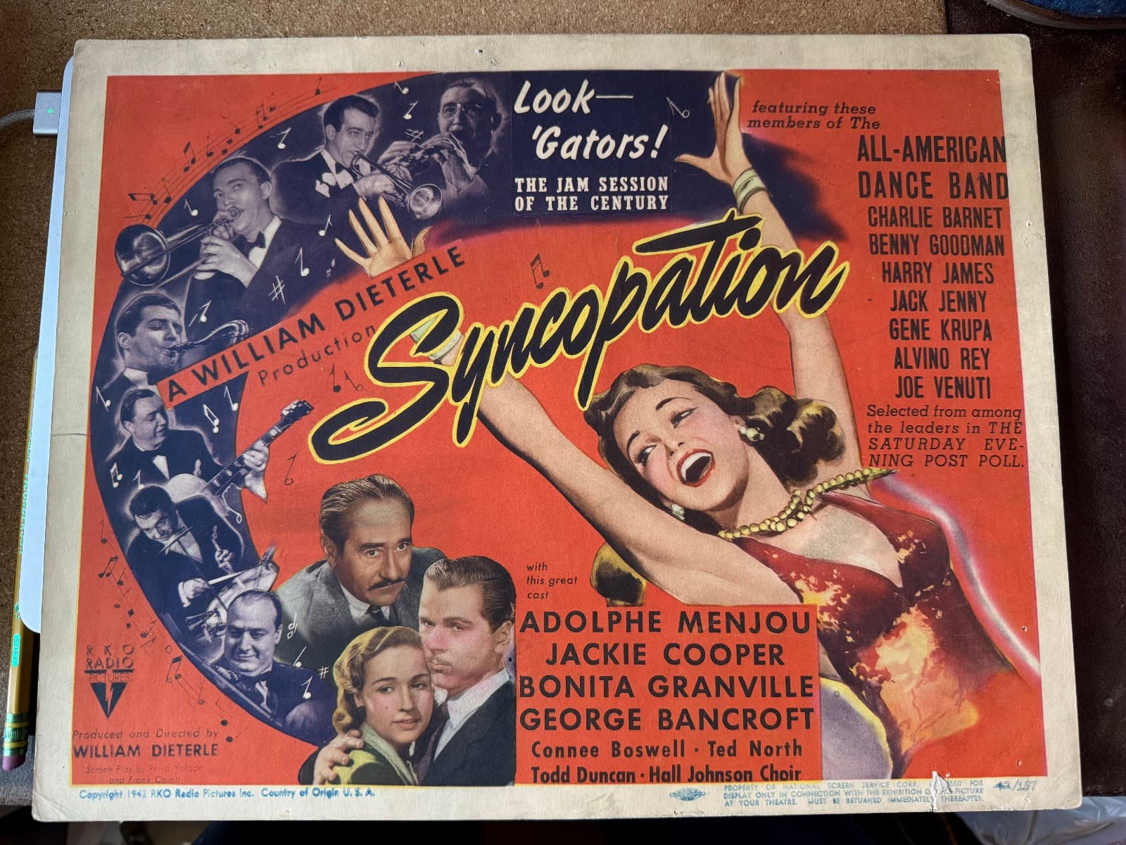 Syncopation 1942 RKO 11x14" musical lobby card Bonita Granville Benny Goodman