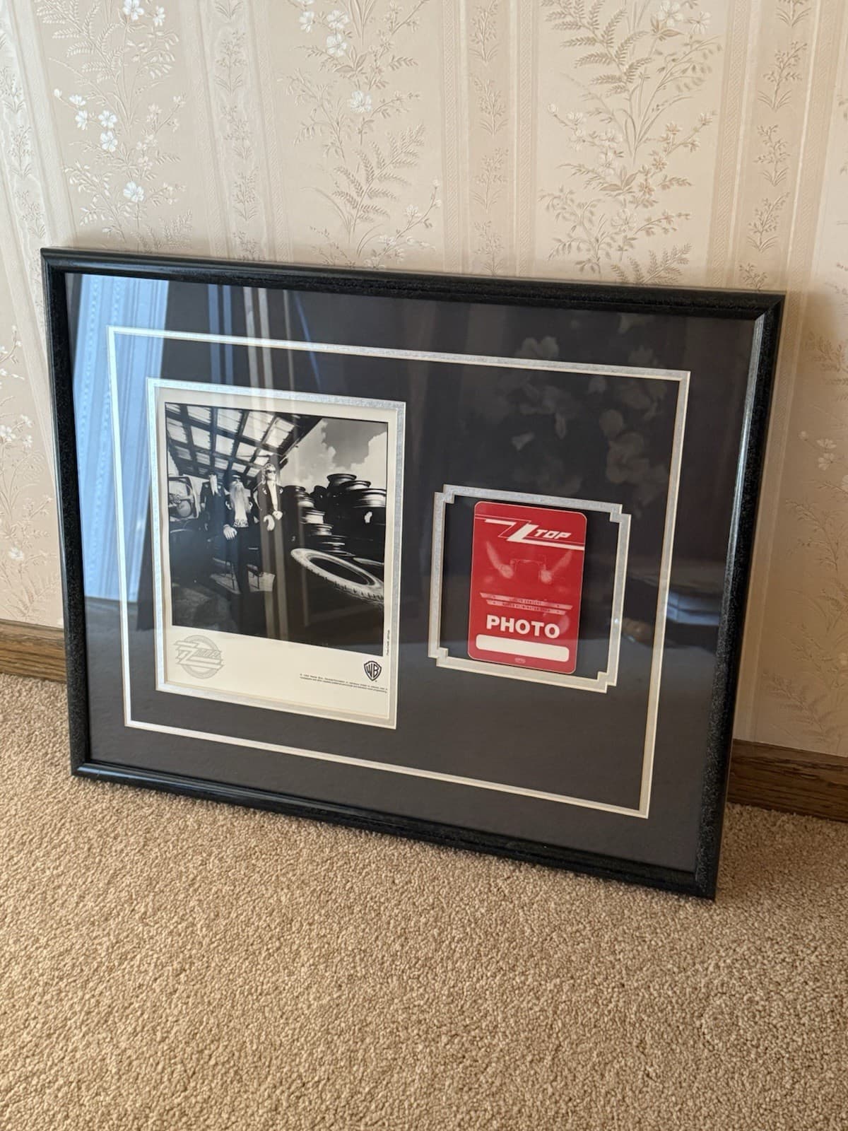 ZZ Top Framed Collage Piece Vintage Photo & Photo Badge