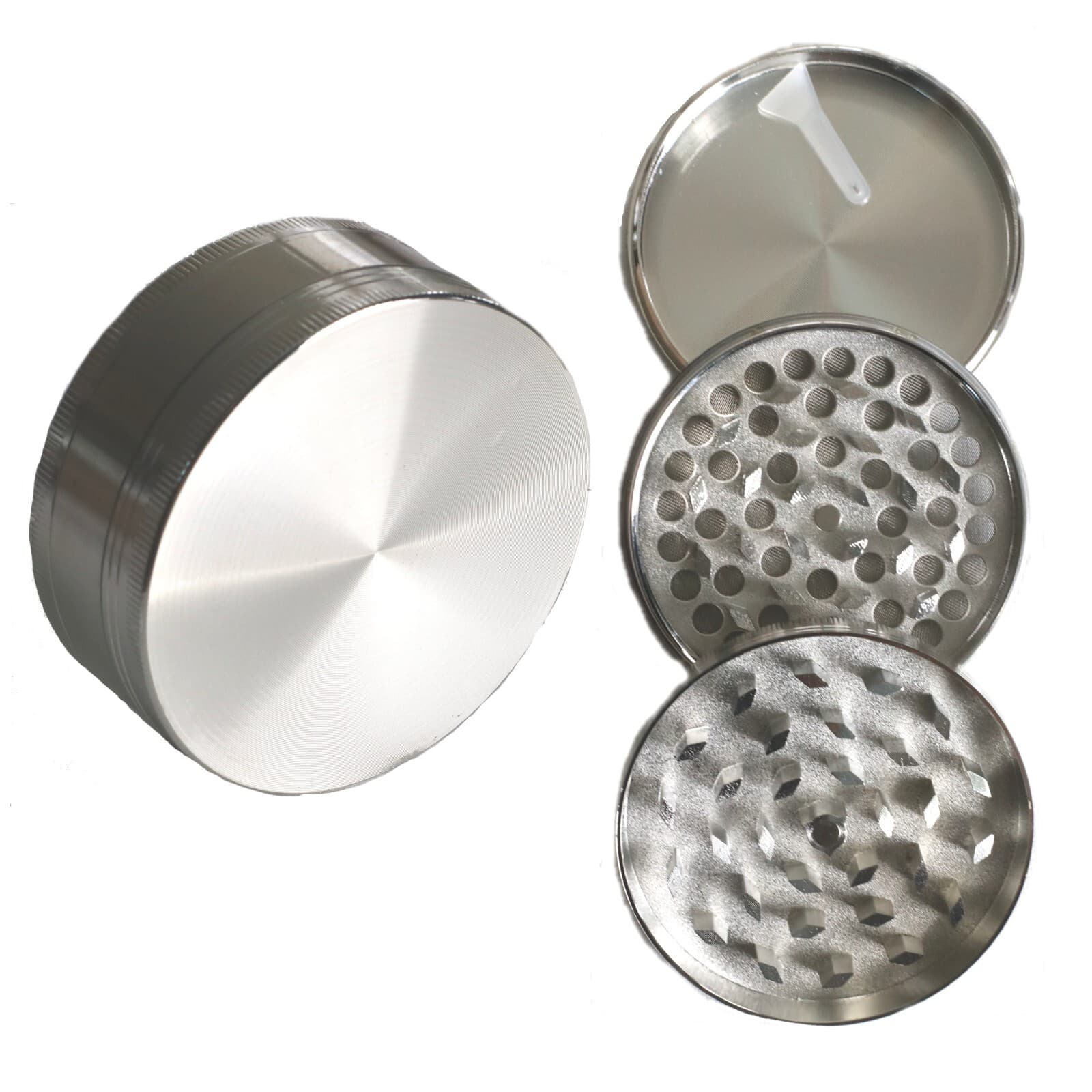 Professional Grade 3" Herb Grinder-3 pc- magnetic lid- fine screen- sharp teeth
