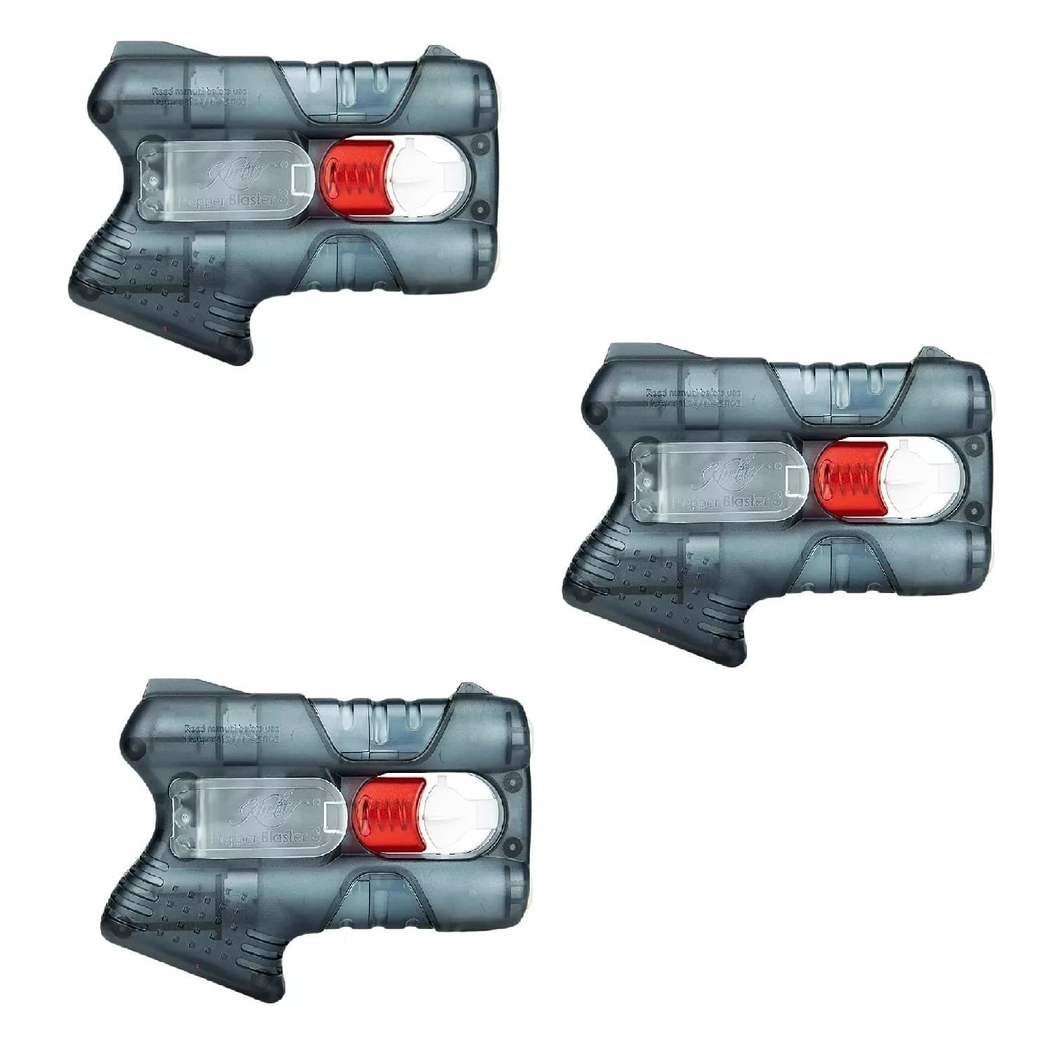 LOT of (3) Kimber Pepperblaster III GRAY Weapon Style Pepper Spray - LA98062