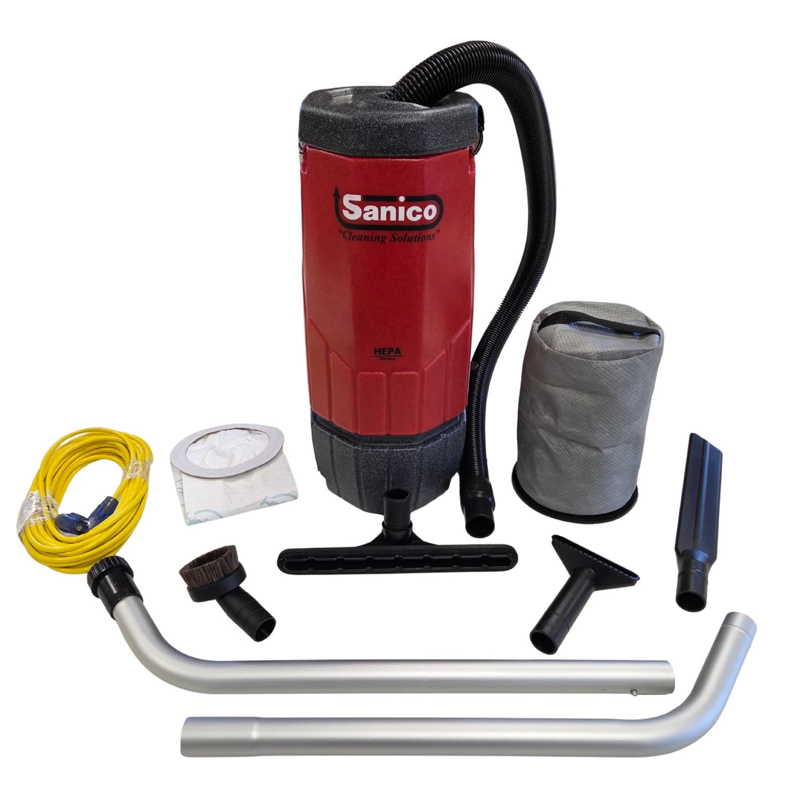 Sanico Redback Quiet Lightweight HEPA 10 Quart Backpack Vacuum Cleaner 61 dB