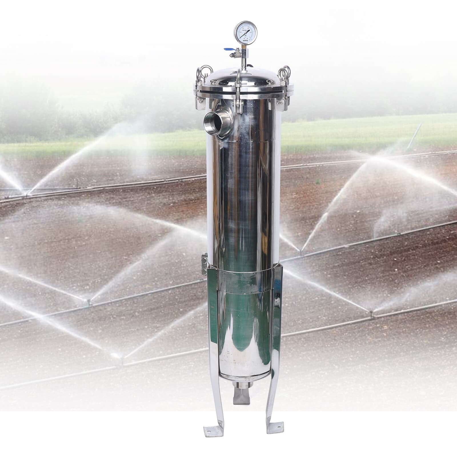 304 Stainless Steel Bag Filter Housing 150PSI 2 in NPT In/Out High Pressure