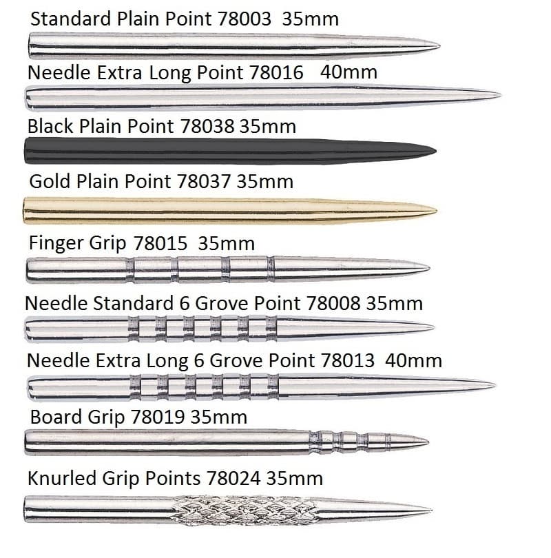 Unicorn Replacement Dart Points - Finger, Board, Grooved or Knurled Grips