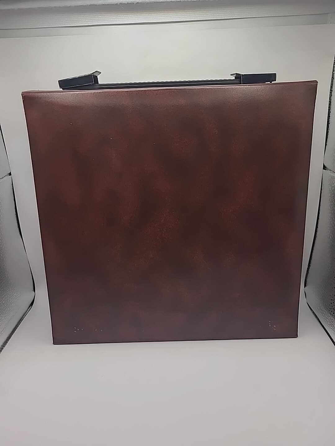 Vintage Photo Album Briefcase with Handle and 200 Phot Slots Faux Leather