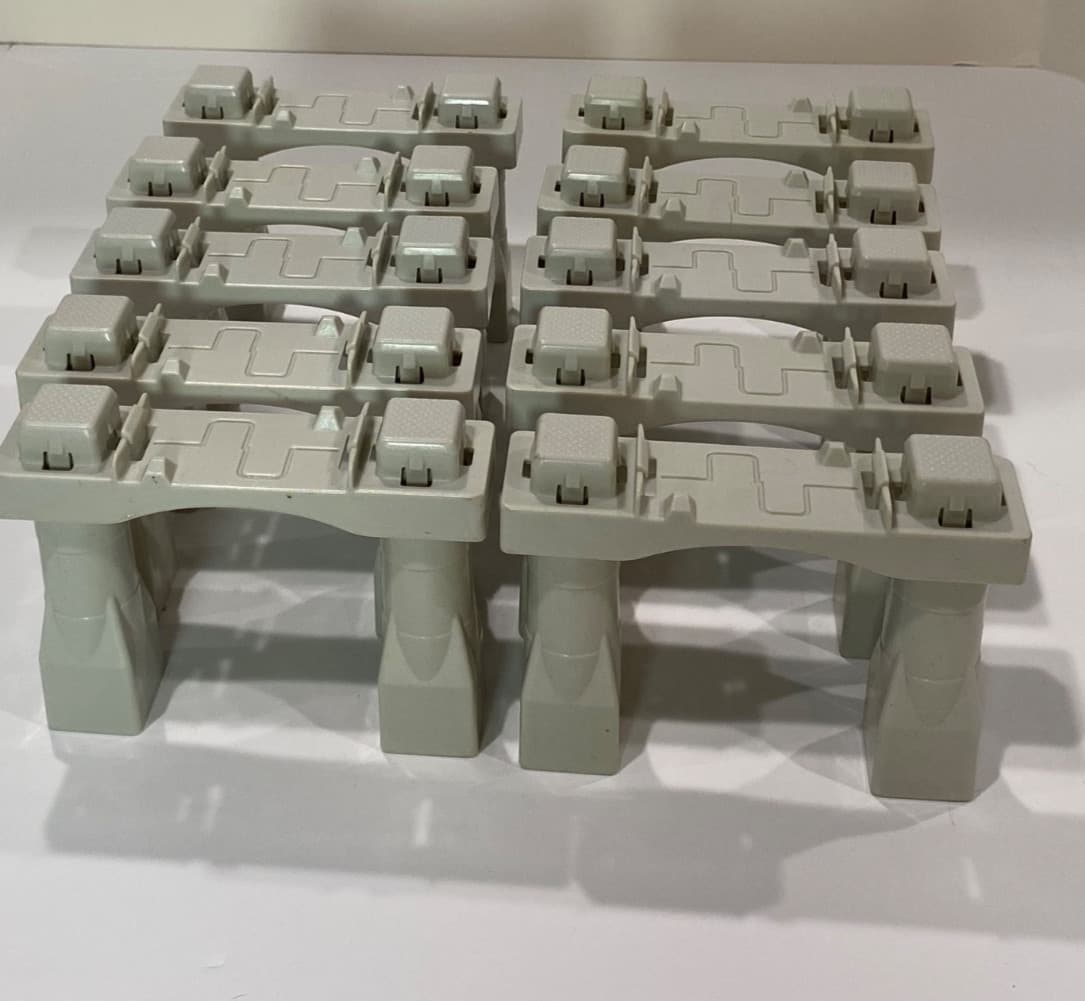 Fisher-Price GeoTrax Gray Risers Bridge Elevation Train Track Plastic Lot of 10