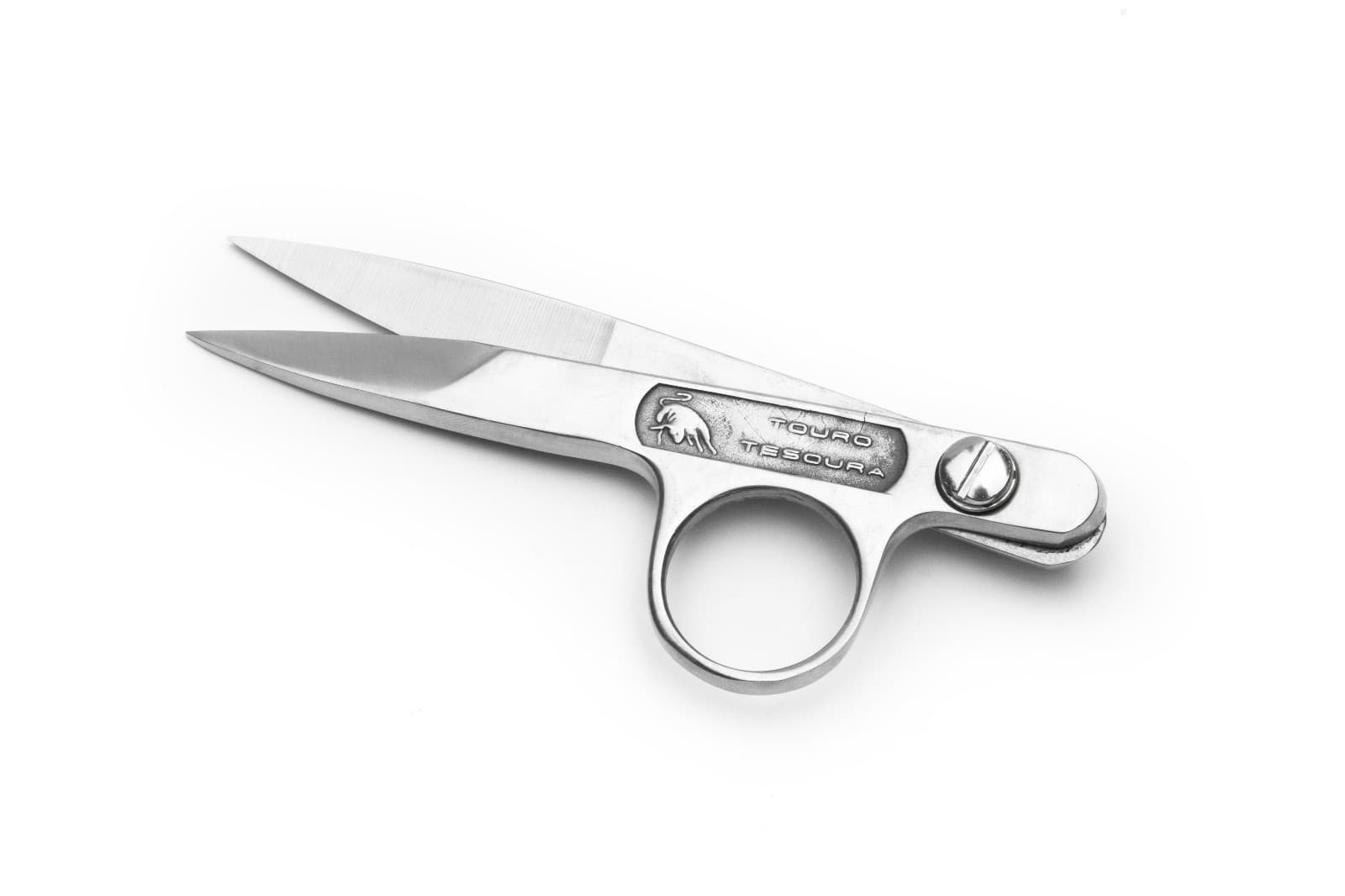 Ball Bearing Thread Nippers (snips) 4.5" all steel metal, with finger ring, USA