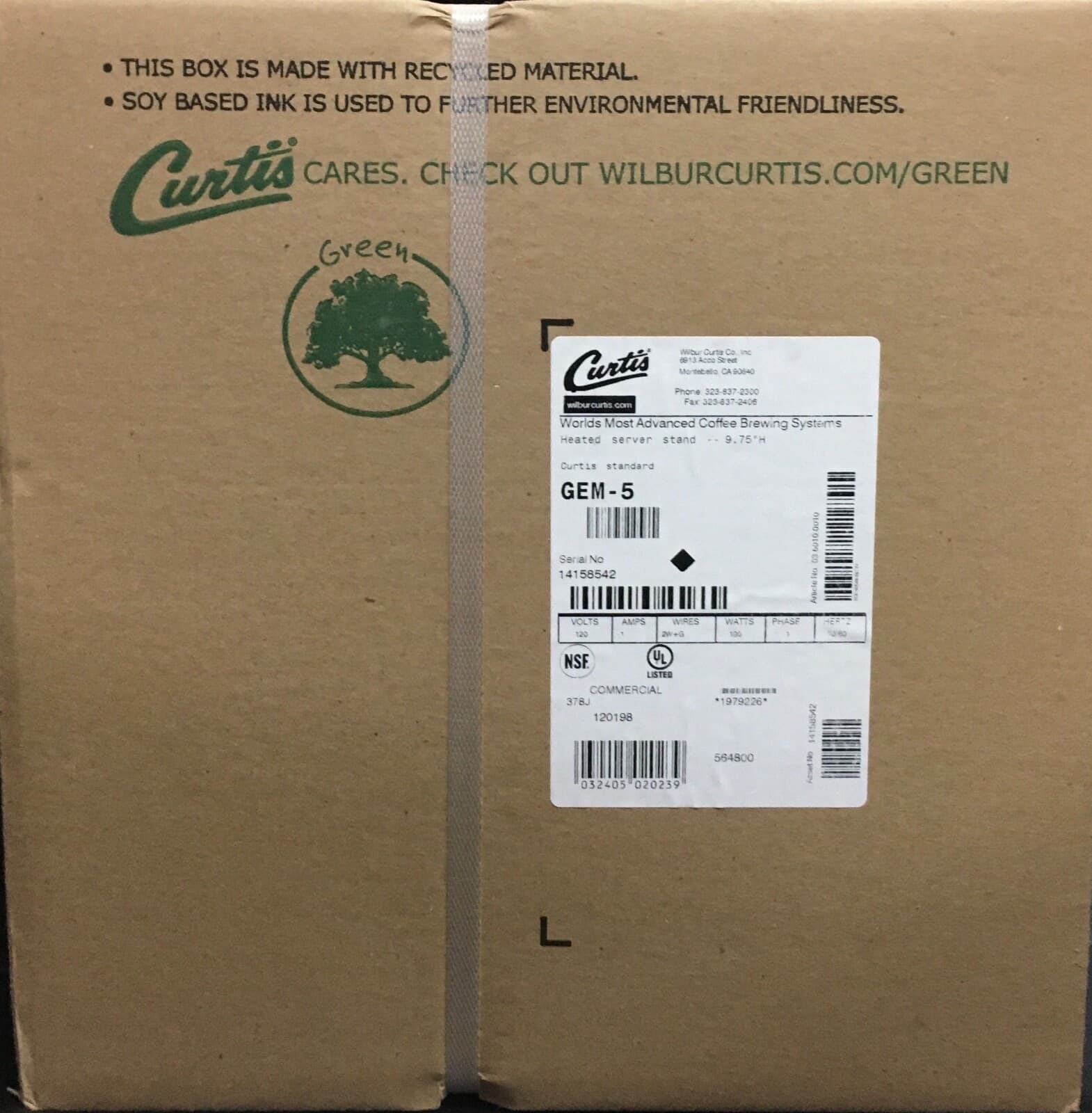 Curtis standard heated server stand 9.75” H GEM-5