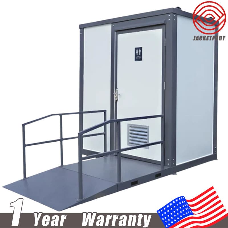 Handicap-Accessible Portable Restroom w/ Bowl & Sink Mobile Toilet for Disabled