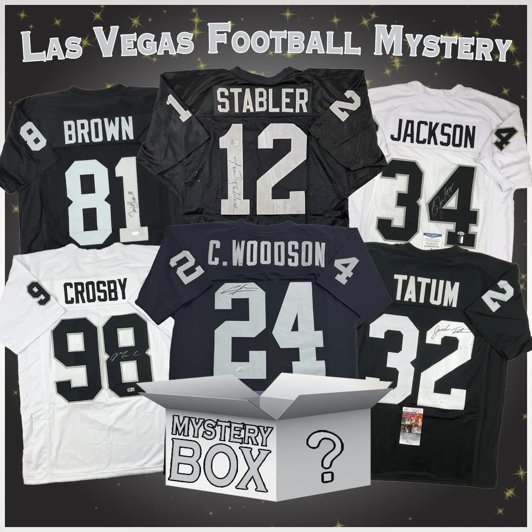 Autographed/Signed Oakland Las Vegas Football Jersey Mystery Box PSA JSA BAS COA