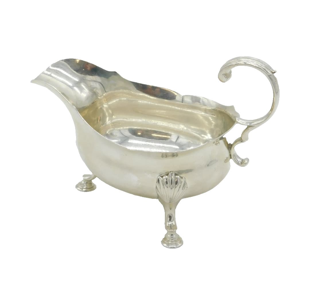 George III Sterling Silver Sauce Boat Antique 1772 London Robert Hennell I