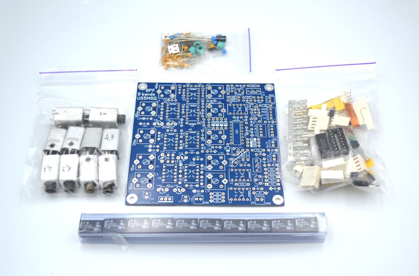 9 band HF BPF Inteface Module DIY KIT band pass filter ODYSSEY HiQSDR Red Pitaya