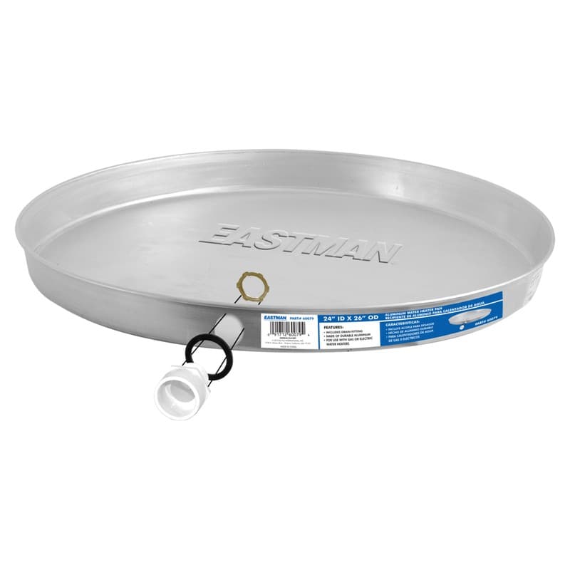 Eastman 60079 Extra Strength & Durable Aluminum Water Heater Pan 24 Dia. in.