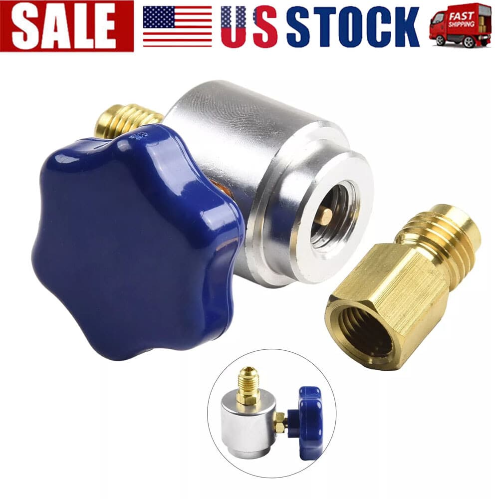 Self Sealing R134A Can Tap Valve Adapter For A/C Charging Hose Convertor US