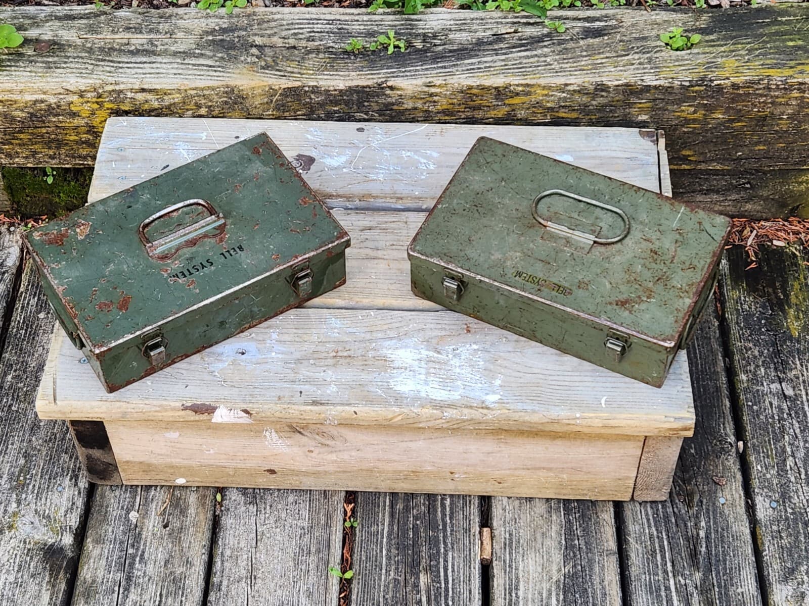 Bell System Lineman Toolbox Parts 14 Section 7x11.5x3 Metal Vintage Lot