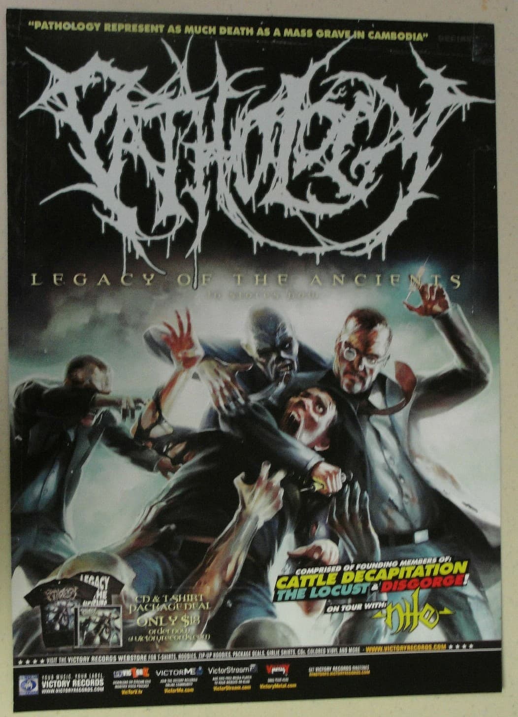 PATHOLOGY "Legacy of the Ancients" ~ Magazine PRINT AD DISGORGE death 2010