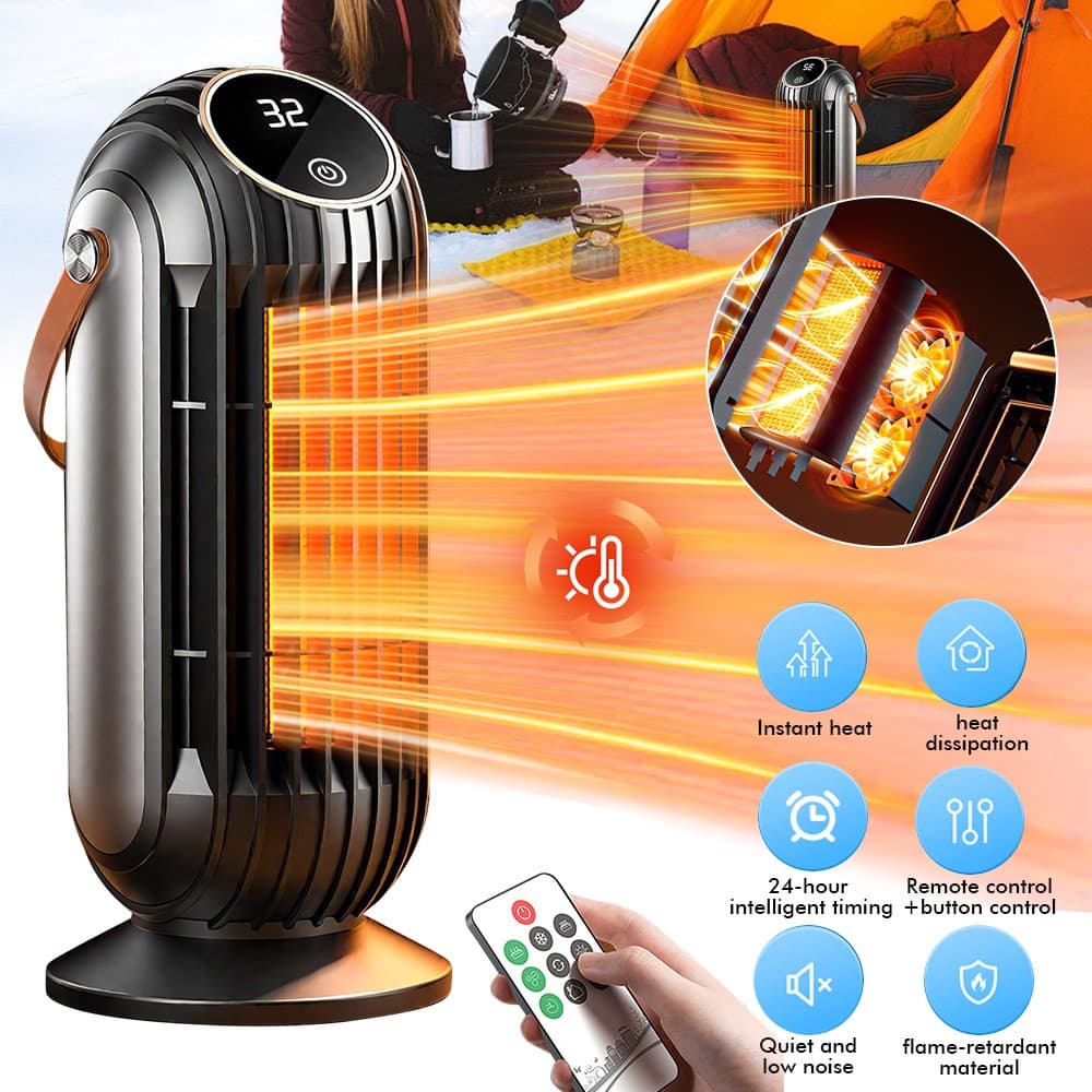 1500W Portable Electric Space Heater Garage Hot Air Fan for Indoor Large Room US