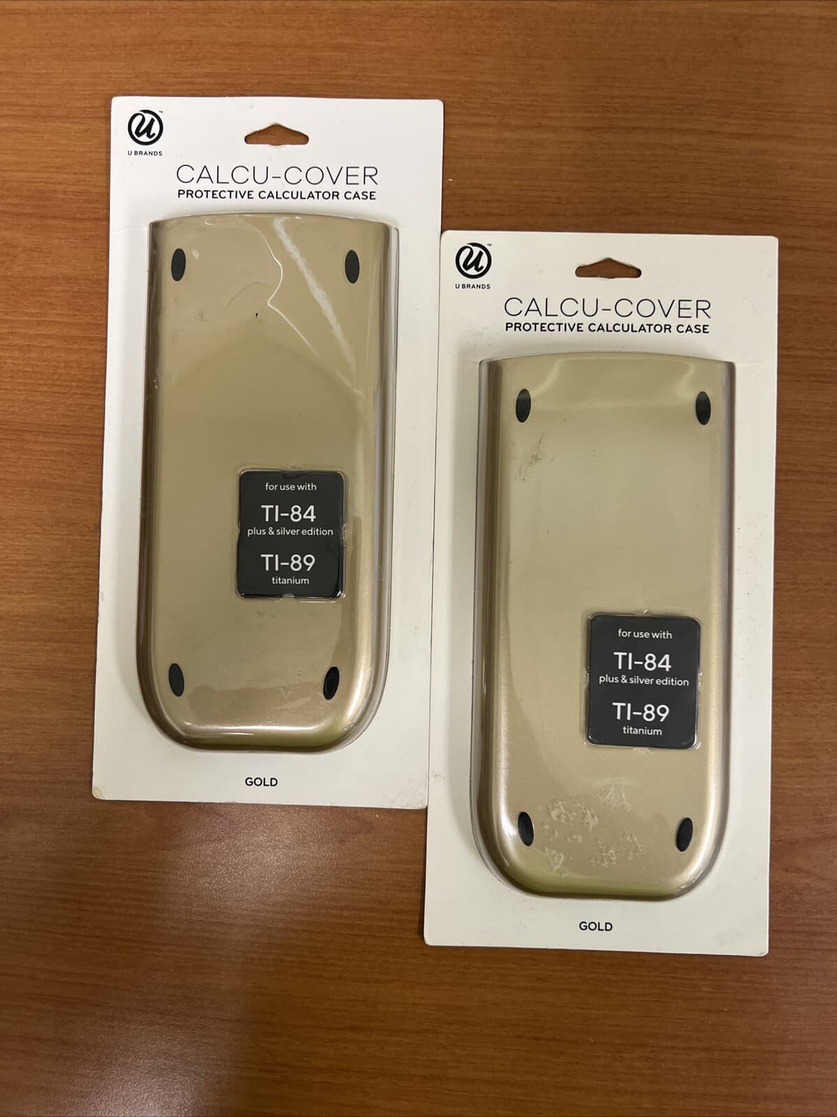 2 x TI-84 Plus & Silver Ed. TI-89 Titanium Protective Calculator Cover Gold NEW