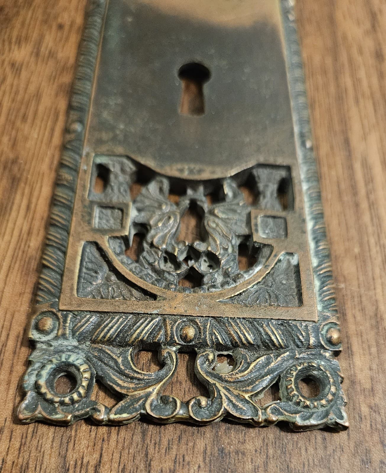 Antique Door Knob Back Plate 1895 Corbin St. Cloud 1890 Pierced H-43000 Rare