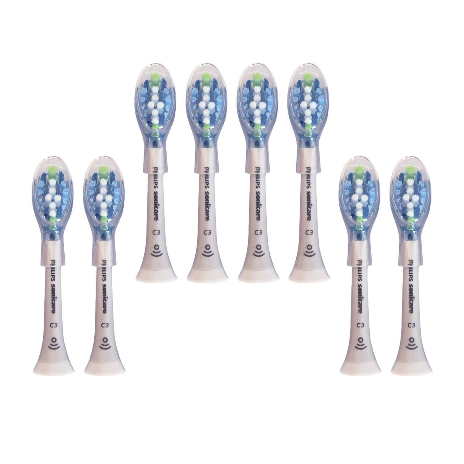 8x Philips Sonicare DiamondClean C3 Premium Replacement Heads | White | w/o Box