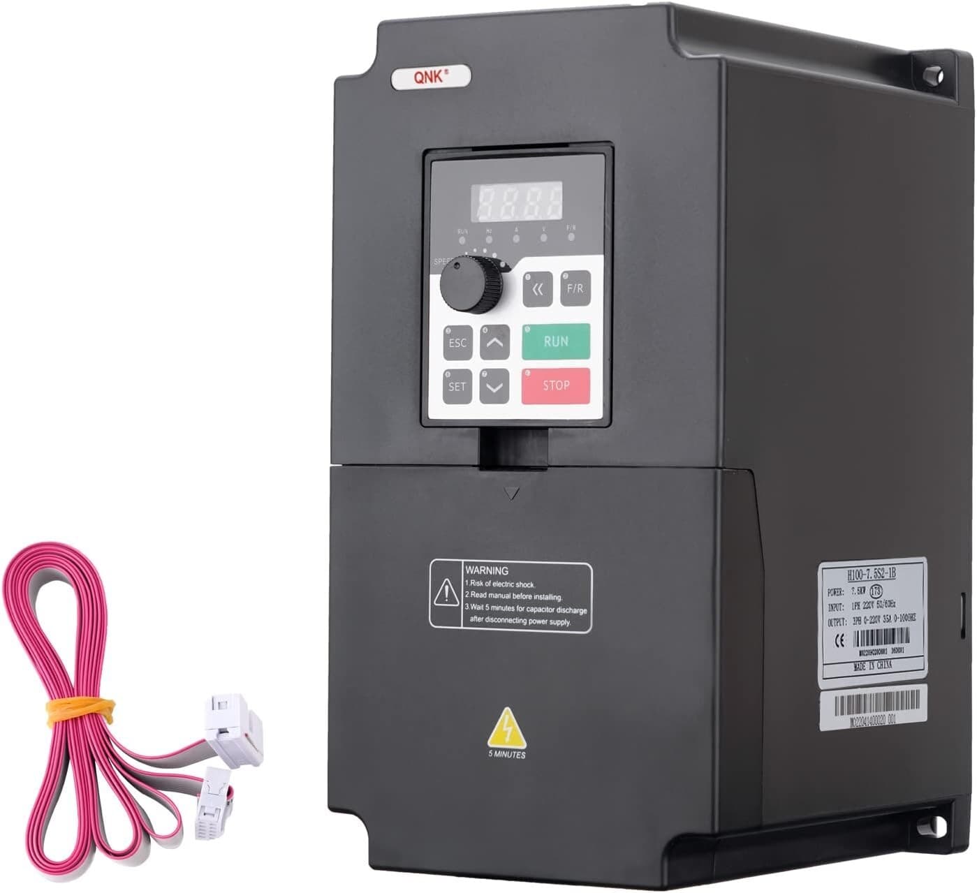 QNK 7.5KW 10HP 220V VFD 1 to 3 Phase Inverter Converter for CNC Spindle Motor