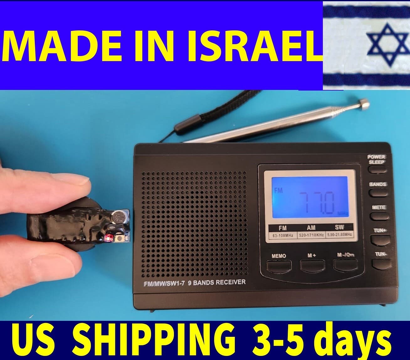 SET - Micro Spy Bug operating outside FM broadcasting area & special FM receiver