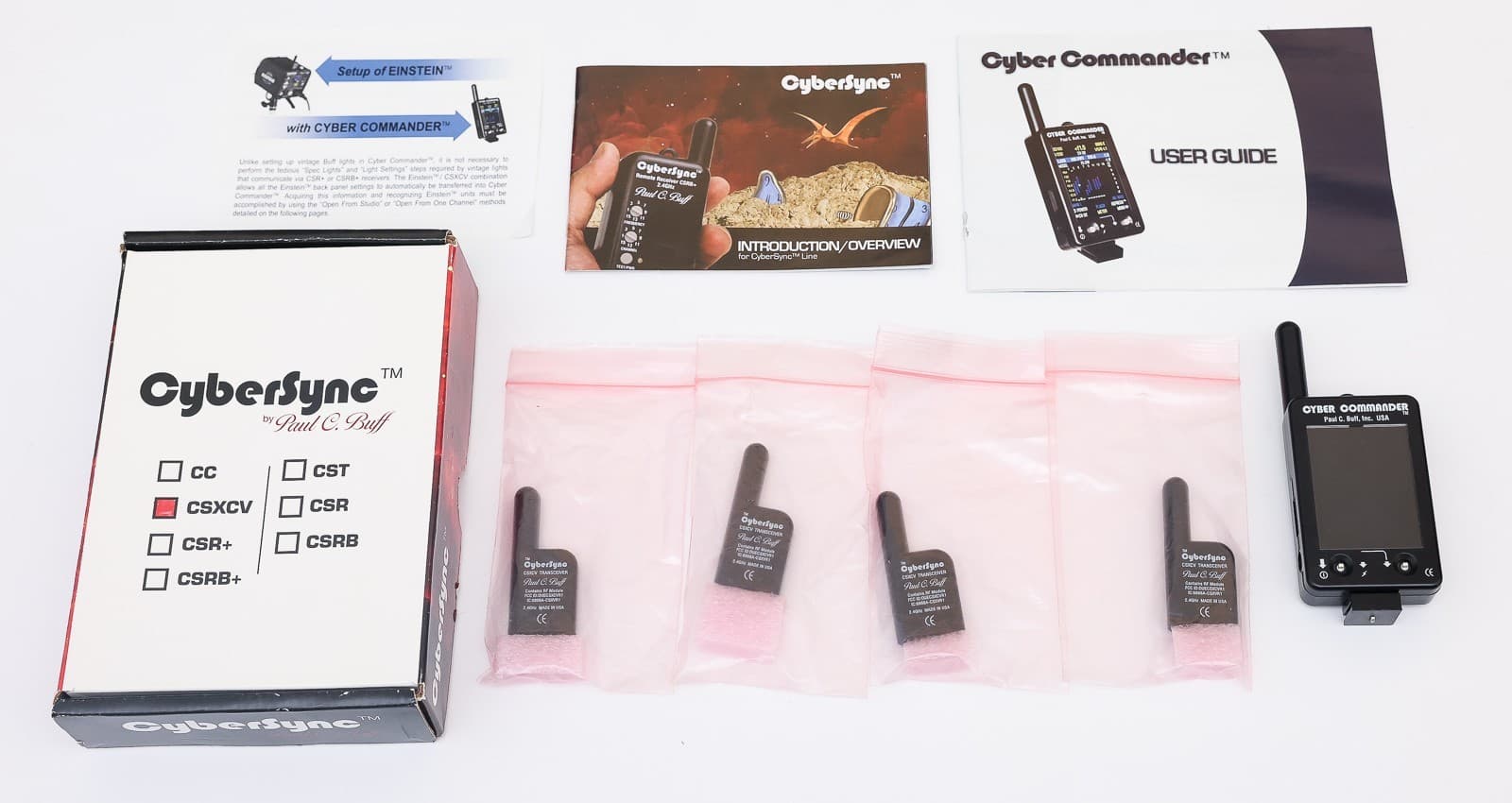 Used Paul C. Buff Cyber Commander Four 2.4GHz CSXCV CyberSync Receivers Einstein