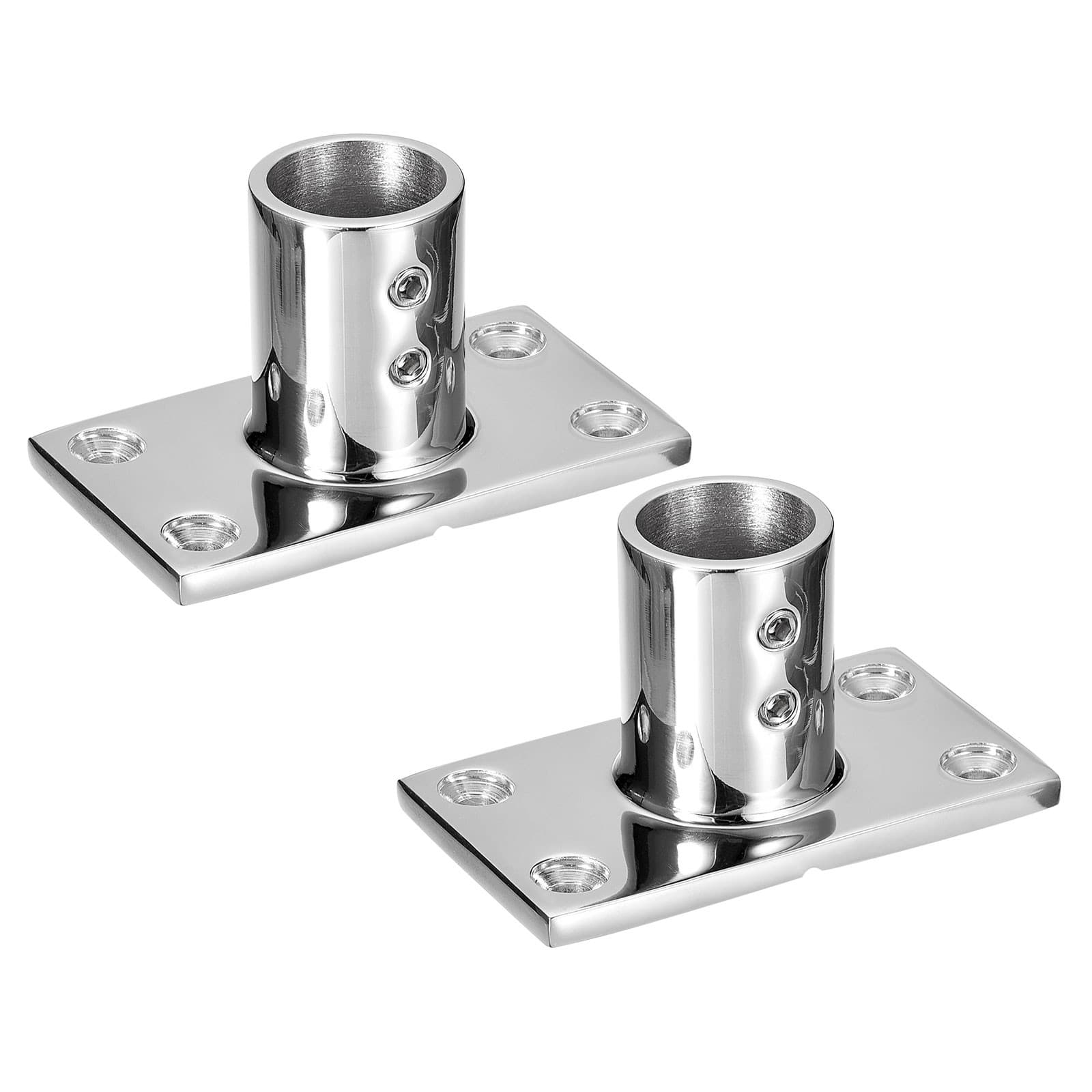 Boat Hand Rail Fitting 90 Degrees, 2Pcs 316 Stainless Steel Rectangular Base