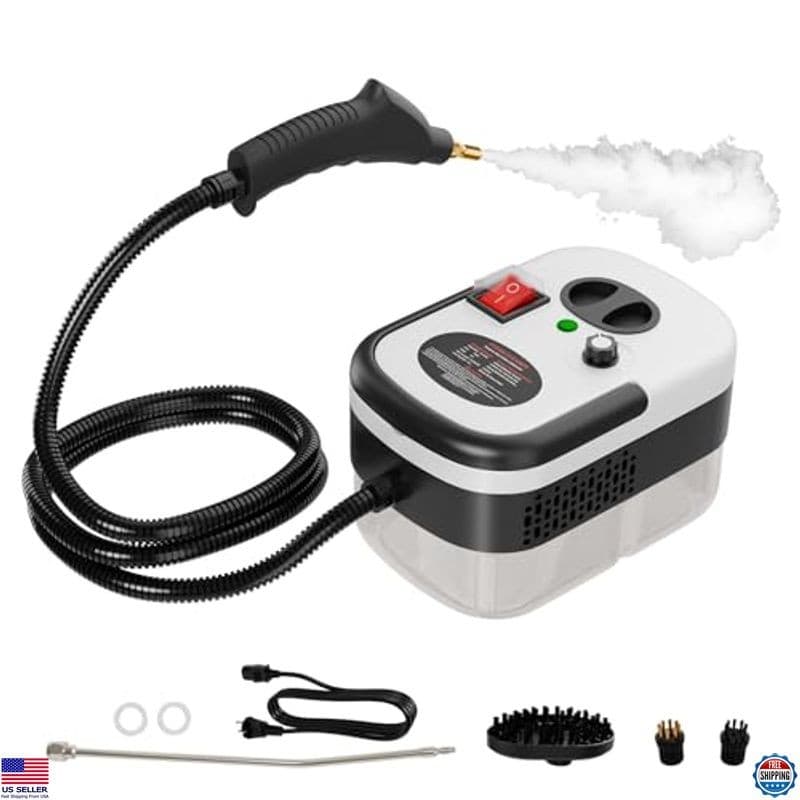 TOTTE 2500W Handheld Steam Cleaner - Portable 6-Gear with 3 Brushes for Floors