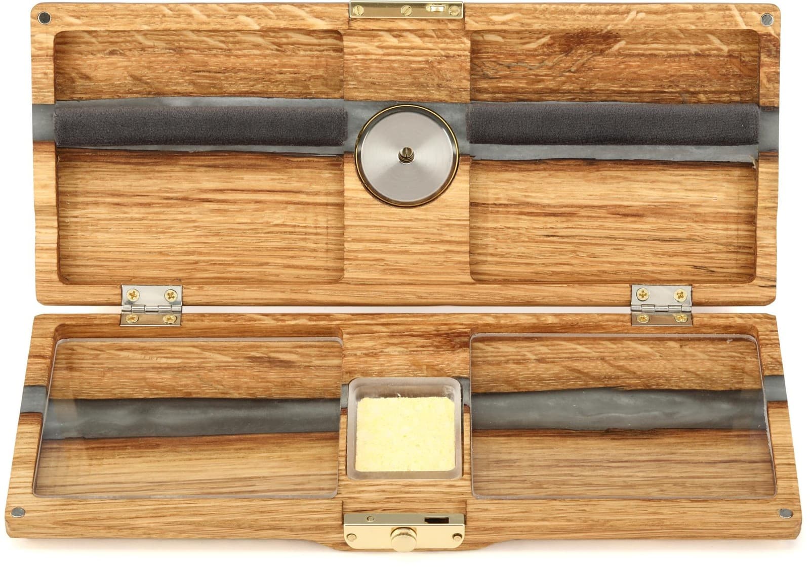 Reediano Bb Clarinet and Alto Saxophone Reed Case - Dark Oak with Gray Resin, 12