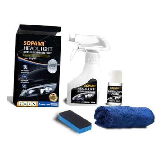 Automotive Headlight Restoration Kit Oxidized and Yellowed Automotive