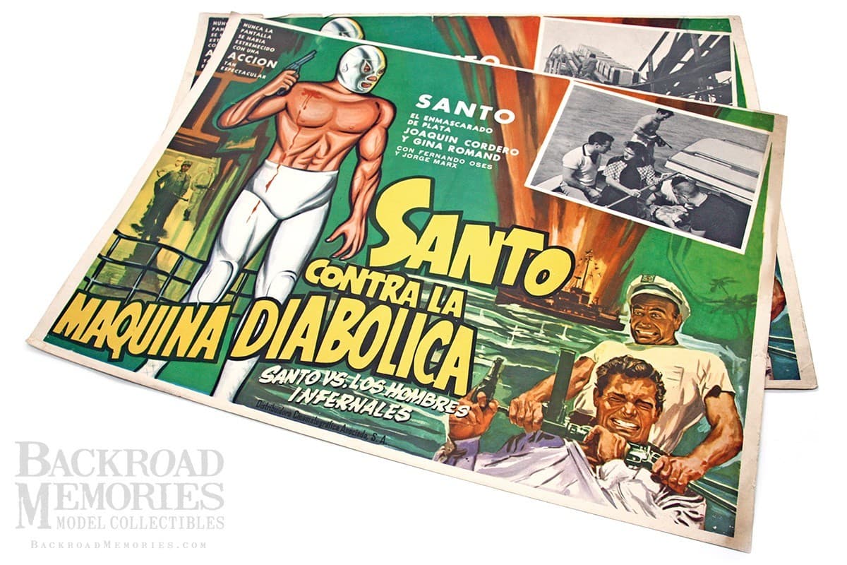 Pair of 1961 "Santo Contra Hombres Infernales" 24x17 Lobby Posters (2), DCA (MX)
