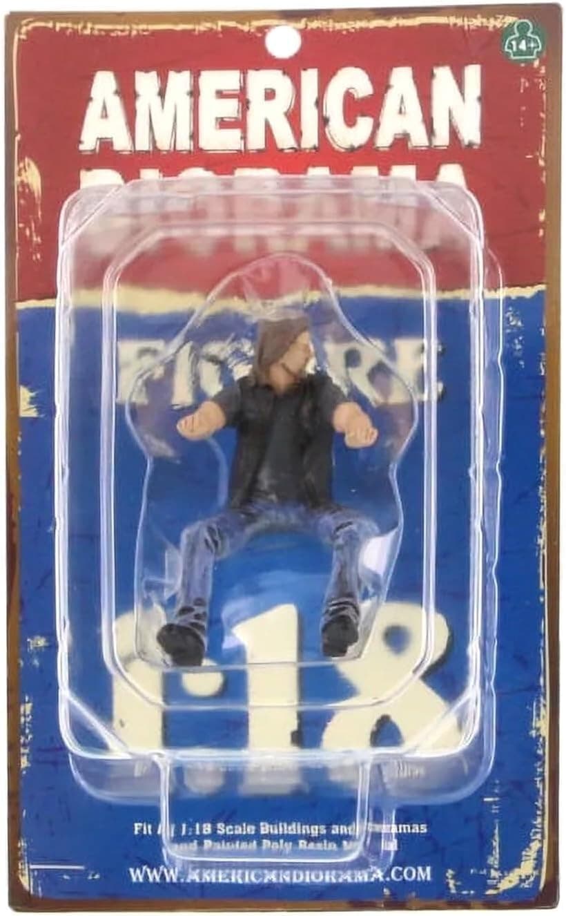Biker Ace American Diorama 1:18 Scale Figurine 3.5" Man Guy Male Figure