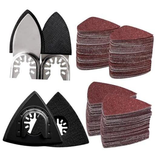 104Pcs Oscillating Tool Detail Sanding 104 Triangle and Finger Sanding pads