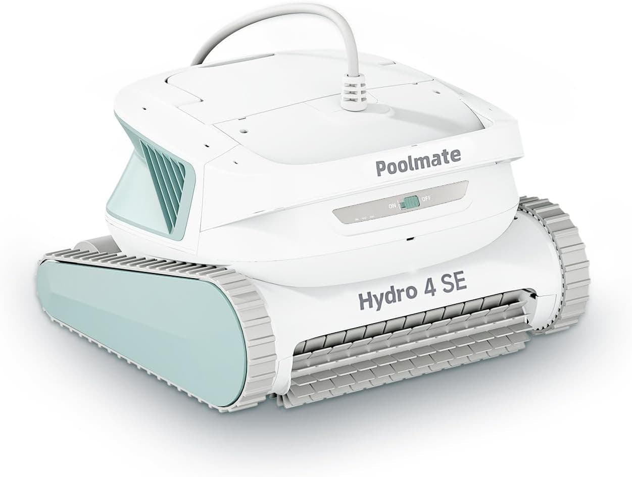 Hydro 4SE Robotic Pool Cleaner, Wired Automatic Vacuum with Wall & Waterline