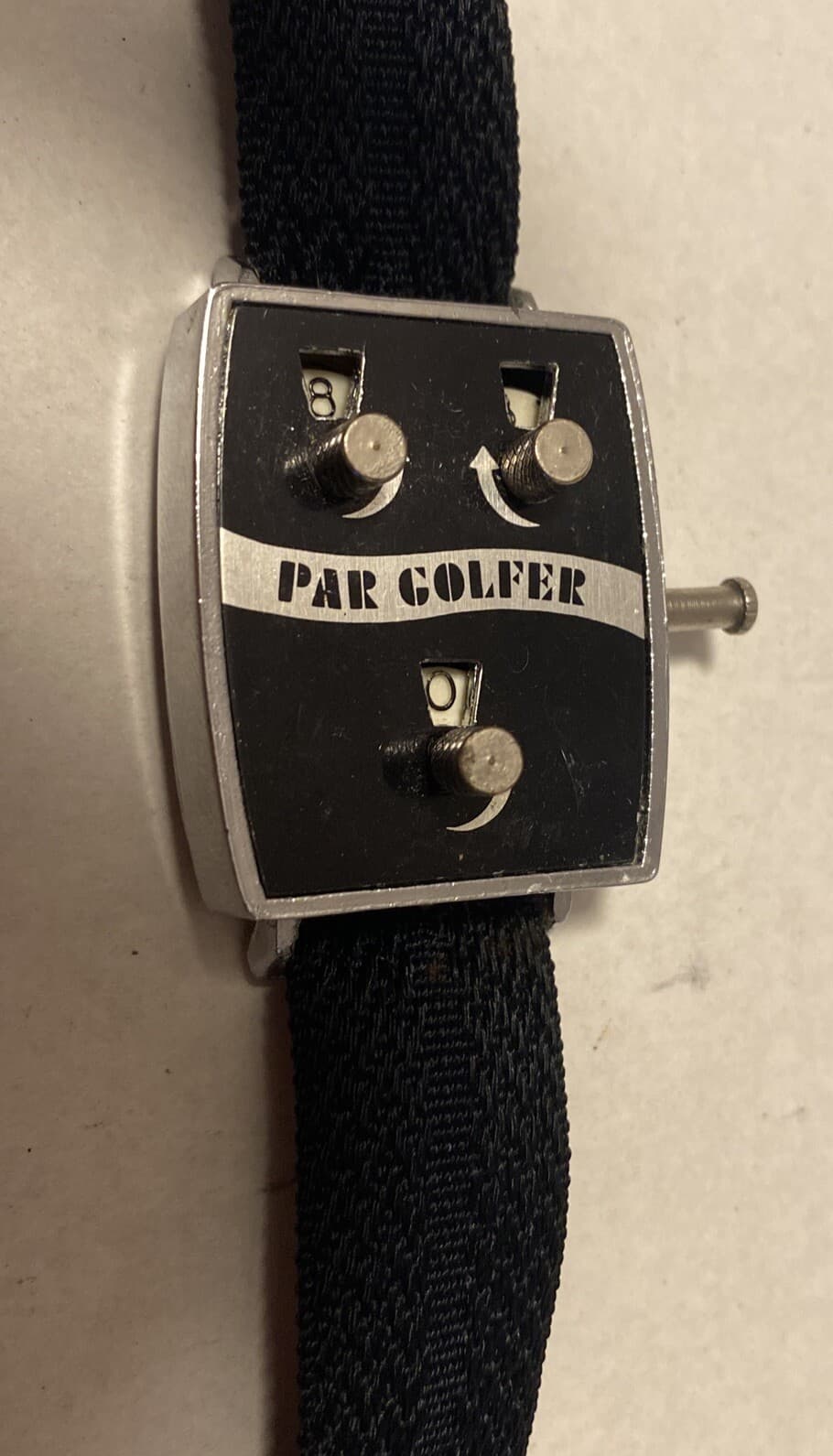 Golfers Pal Watch 1960s Stroke Counter Putting Black Vintage Hong Kong