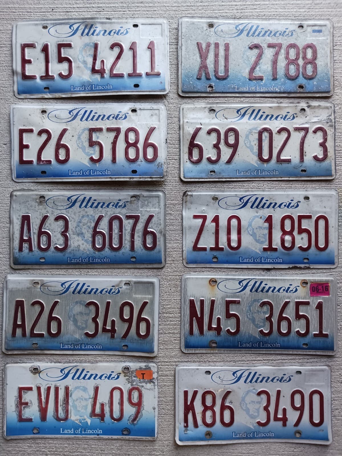 10 Illinois Roadkill License Plates Ranging from Years 2016 and Up