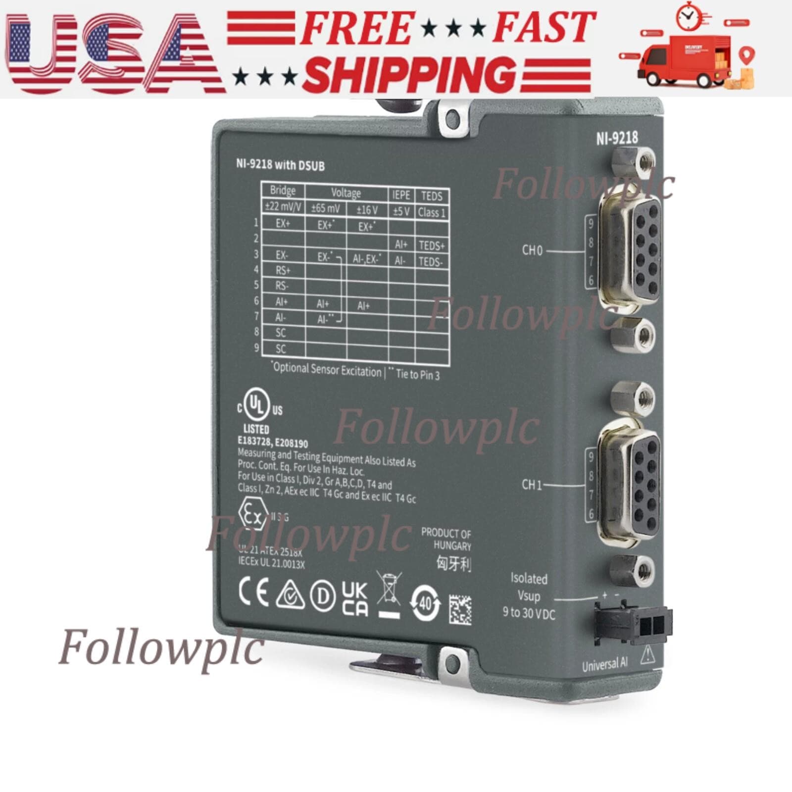 NEW National Instruments NI 9218 NI-9218 D-Sub connection